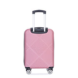 4-piece ABS lightweight suitcase, 14 inch makeup box, aircraft wheels PINK W284P149258