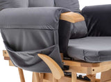Glider Rocker Replacement Cushions with Massage Function, Storage Pocket, 5PCS, Soft Velvet 80350520