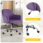 ZUN Accent chair Modern home office leisure chair with adjustable velvet height and adjustable casters W1521P189971