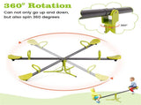 Kids Rotating Seesaw 70.9"x26.4"x27.6", Plastic & Iron Pipe Construction 154LBS Combined Weight 32438846