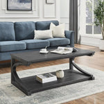 ZUN Unique coffee table, solid 48 inch modern coffee table modern center table with storage, solid W1781P178572