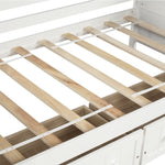 ZUN Twin Wooden Daybed with 2 drawers, Sofa Bed for Bedroom Living Room,No Box Spring Needed,White WF192860AAK