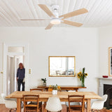 52" White Lowe Profile Ceiling Fan with Light W1367P247075