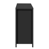 Modern Wave-Pattern Sideboard Cabinet with 2 Drawers and 4 Doors, 3-Level Adjustable Shelves, N711P269068B