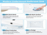 30x18 inch rectangular single hole bathroom resin sink, vanity top sink only, white WF311024AAA