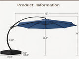 Cantilever Patio Umbrella 12ft Offset Cantilever Patio Umbrella With Base Included Large Round 59456561