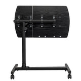 ZUN Four-Wheel Multifunctional Flat Surface Lifting Computer Desk Black 12535669