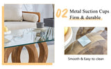 Modern Style Glass Top MDF Coffee Table with Natural Wood Color Base - Suitable for Living Rooms and W3226P279048