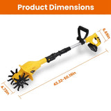 Cordless Electric Garden Tiller Cultivator With 20V Rechargeable Battery 3.93In Width 6.69In Depth 42519816