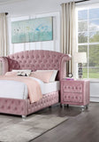 Beautiful Pink Color 1pc Nightstand Bedroom Furniture Bedside Table Crystal-like Acrylic Knob B011P218332