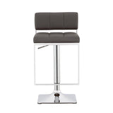 Grey and Chrome Adjustable Bar Stool B062P153517