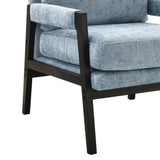 Kelly Mid-Century Modern Chenille Upholstered Accent Armchair, Blue T2574P240945