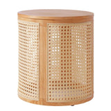 RUBBER SOLID WOOD SIDE TABLE,NATURAL COLOR N770P281695N