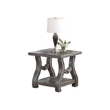 End Table With Open Shelf In Sliver SR016392