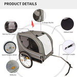 ZUN Dog Bike Trailer, Breathable Mesh Dog Cart with 3 Entrances, Safety Flag, 8 Reflectors, Folding Pet W321P164277