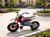 Red 12V Kids Electric Motorcycle Twist Handle Throttle, Safety Training Wheels, Rear Suspension 99710101