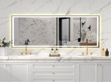 72x36" Gold Eco-Friendly Silver Mirror Dual LED Light Strips Front and Back LightingUnable to ship 78577740
