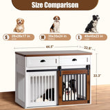 ZUN Heavy Duty Furniture style dog cage wooden dog cage double door dog cage side cabinet dog cage Dog W1687138470