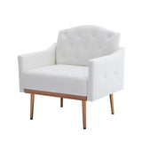 ZUN Accent Chair ,leisure single sofa with Rose Golden feet 35743683