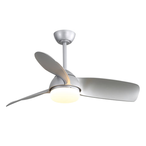 ZUN 42 Inch Modern ABS Ceiling Fan With 6 Speed Remote Control Dimmable Reversible DC Motor With Light W882140936