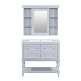 ZUN 36'' Bathroom Vanity with Medicine Cabinet, Modern Mirror Cabinet with Adjustable Shelf, Bathroom 43011511