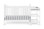 ZUN Ramsey 3-in-1 Convertible Crib and Changer Combo White B02263653