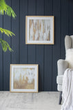 20.8x20.8x1.2" Framed Gold and Gray Wall Art with Glass Cover, Set of 2 W2078P313347