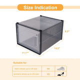 ZUN Storage Shoe Box; Foldable Clear Sneaker Display Box; Stackable Storage Bins Shoe Container W2181P195365