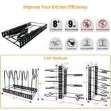 2 Pack Pot and Pan Rack, Pot Rack Organizers, Kitchen Organization & Storage Rack, Adjustable Pot 64091189