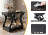 3-Tier End Table with Charging Station, Slim Side Table with USB Ports & Outlets, Modern Nightstand 87552332