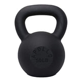 ZUN 50LBS Solid Cast Iron Kettlebells Ideal for Strength Training, Building Muscles 53154836