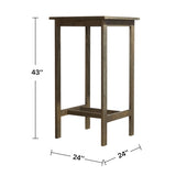 Emilio Grey-washed Farmhouse Wood Bar Table B093121225