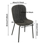 ZUN Dark Grey Faux Leather Dining Chairs Set of 4,Mid-Century Modern Upholstered PU Leather Chairs,for W1164P205383