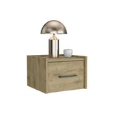 Floating Nightstand, Space-Saving Design with Handy Drawer and Surface, Macadamia B097P163090