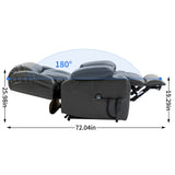 Dual Motor Infinite Position Up to 350 LBS Leatheraire Power Lift Recliner Chair, Heavy Duty Motion W1803P243552