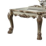 ZUN Gold Patina and Bone Coffee Table with Claw Leg B062P209070