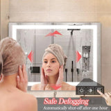 LED Bathroom Mirror 48x 36 Inch with lights, anti-Fog & Dimming Led Bathroom Vanity Mirror W134070938