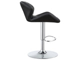 Chrome and Black Adjustable Bar Stool B062P153527