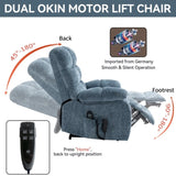 Lift Recliner Chair Heat Massage Dual Motor Infinite Position Up to 350 LBS Large Electric Power W1803P263300