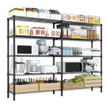 ZUN 58''W Adjustable Storage Shelves 1500LBS NSF Wire Shelving Unit 5 Tier Metal Shelving for Storage 64147316