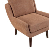 1pc Orange Color Accent Chair Cushion Seat Chenille Upholstery Comfort Style Durable Solid Wood Legs B011P315598