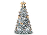 6 FT Snow Flocked Pre-lit Artificial Pop Up Christmas Tree with 100 Warm Lights and Golden Ornaments 90946157