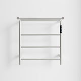 Heated Towel Rack with Top Shelf, 3-Bar Towel Wall MountedWarmer for Bathroom with Intelligent Touch T3177P305028