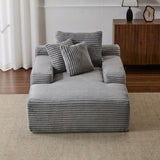 Oversized Chaise Lounge Chair Cozy Cloud Couch, Modern Plush Corduroy Upholstered Sleeper Sofa 96655952