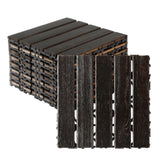 27pcs Wood Interlocking Deck Tiles 11.8"x11.8", Waterproof Flooring Tiles for Indoor and Outdoor, 34814448