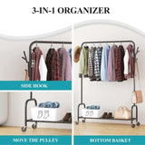 ZUN Floor-Standing Metal Coat Rack, Clothing Coat Rack With Bottom Rack, Hanger For Hanging Clothes And 59330454