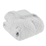 King/Cal King 3 Piece Tufted Woven Medallion Comforter Set B035128858