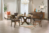 Set of 2pc Side Dining Room Walnut Finish Solid wood Dark Chocolate Fabric Upholstered Modern B011P214576