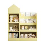 Yellow Kids Wooden Bookshelf Toy Storage Organizer with Bookcase, Kid's Bin Storage Unit with 6 W2876P233555