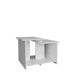 Weman 23.6" W Coffee Table with Open Shelf Living Room, Home Office Storage White B200P253736